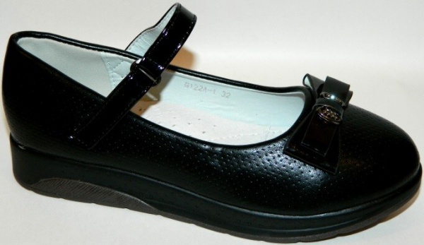 Основное изображение 9122a-1 черный Совёнок туфли иск.мат кожпод